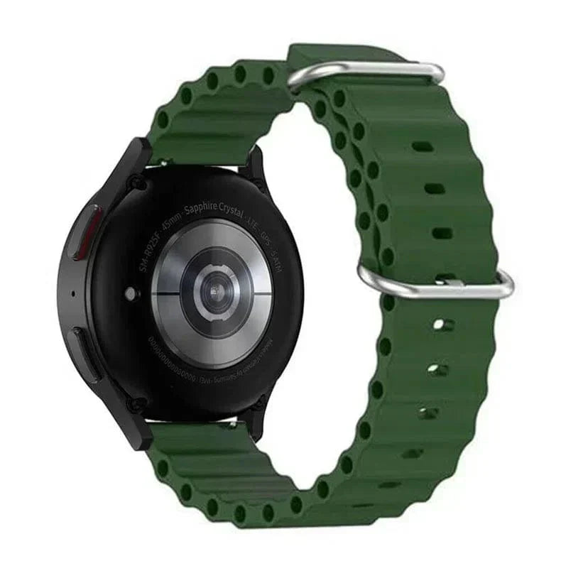 Ocean Silicone Band for Smartwatch 22mm 22mm green Straps & Bands Ocean Silicone Band for Smartwatch 22mm 22mm green Straps & Bands